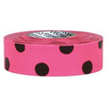 Flagging Tape, No Legend, Black/Fluorescent Pink, 1 3/16 in Wide x 150 ft Length, Vinyl, 2.5 mil