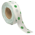 Flagging Tape, No Legend, Green/White, 1 3/16 in Wide x 300 ft Length, Vinyl, 2 mil