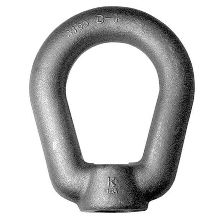Oval Eye Nut, 7/8"-9 Thread Size, 1-11/32 in Thread Lg, Steel, Black Oxide