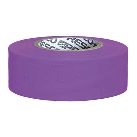 Flagging Tape, No Legend, Purple, 1 3/16 in Wide x 300 ft Length, Vinyl, 2 mil
