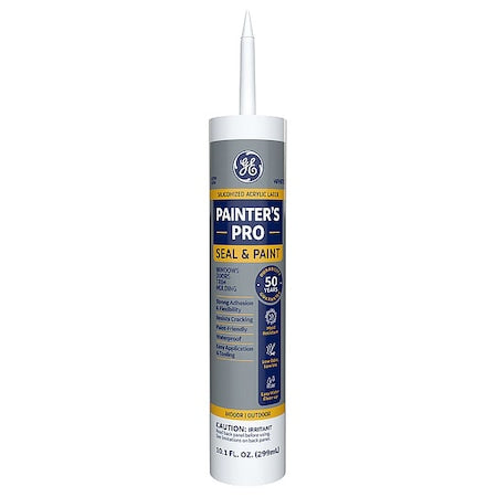 Acrylic Latex Caulk, 10 oz, Cartridge, White, Acrylic Latex Base, MAX EXTRA