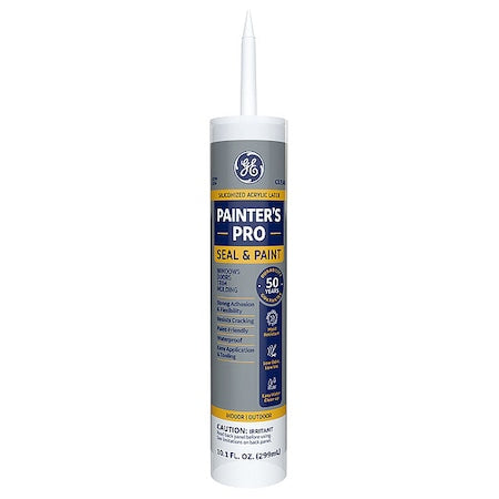 Acrylic Latex Caulk, 10 oz, Cartridge, Clear, Acrylic Latex Base, MAX EXTRA