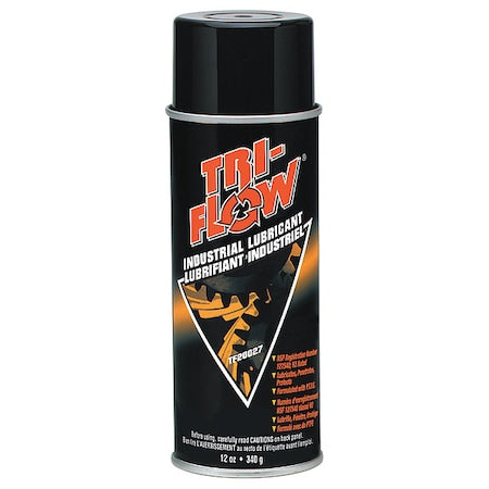 Tri-Flow Industrial Lubricant, PTFE, 12 oz, Aerosol Can, Brown