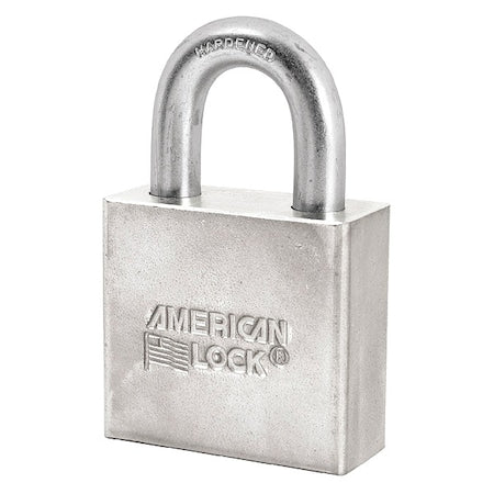 Padlock, Keyed Different, Standard Shackle, Rectangular Steel Body, Boron Shackle, 3/4 in W