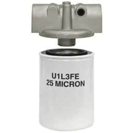 Spin-on Filter, 25 Micron, 15 GPM, 3/4 In