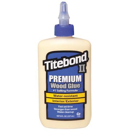 Wood Glue, 8 fl oz, Bottle, II Premium