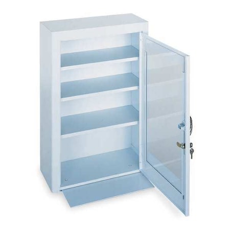 Empty First Aid Kit, 4 Shelves, 27"H, WHT