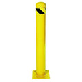 Bollard, Bolt-On, Carbon Steel, Dia 4 1/2 in, Safety Yellow