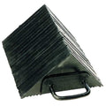 Wheel Chock, Single, Laminated Rubber, 10 in L, 10 1/2 in W, 5 1/2 in H, Black