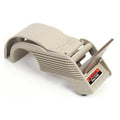 Tape Dispenser, 2 in Max. Tape Width. 4 3/4 in Tape Core Dia, Ribbed, Plastic, Gray