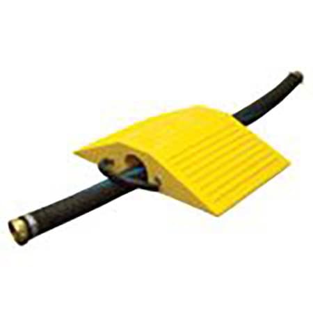 Cable Protector, 6 in H, 30 in L, 18-1/4 in W, 1 Channel, Polyurethane, Yellow