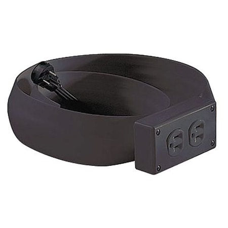 SPT-2 Extension Cord, 16 AWG, Indoor, 16/3, 2 Outlets, 5-15R, Black, PVC, 5-15P, 6 ft, 4 ft Covered