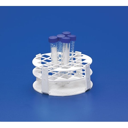 Plastic Test Tube Rack, Round, 24-Tube