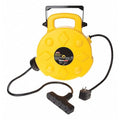 Cord Reel, NEMA 5-15R, 12 AWG, Yellow Reel Color, 50 ft Length, 4 Outlets
