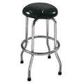 Round Stool, Height Range 30", Steel Black
