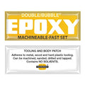 Epoxy Adhesive, Double/Bubble Machineable-Fast Set Series, Black, Packet, 10 PK, 1:01 Mix Ratio