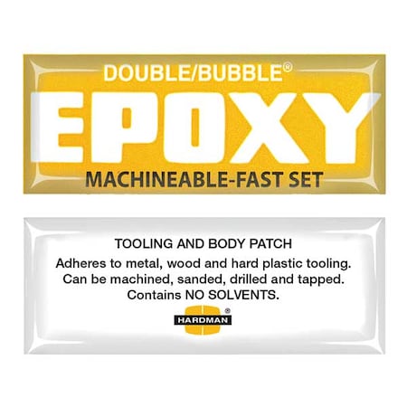 Epoxy Adhesive, Double/Bubble Machineable-Fast Set Series, Black, Packet, 10 PK, 1:01 Mix Ratio