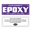Epoxy Adhesive, Double/Bubble Wet Surface Patching Series, Clear, Packet, 10 PK, 1:01 Mix Ratio