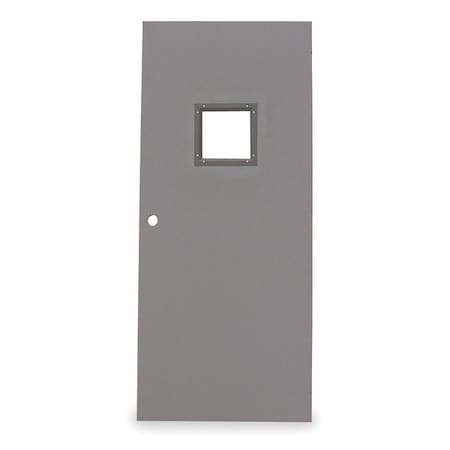 Vision Light Steel Door with Glass, 84 in H, 48 in W, 1 3/4 in Thick, 16-gauge, Type: 1