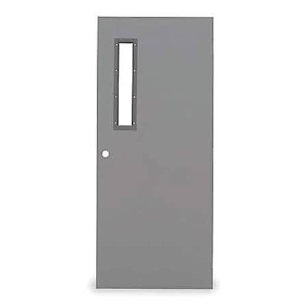 Narrow Light Steel Door, 80 in H, 36 in W, 1 3/4 in Thick, 16-gauge, Type: 1