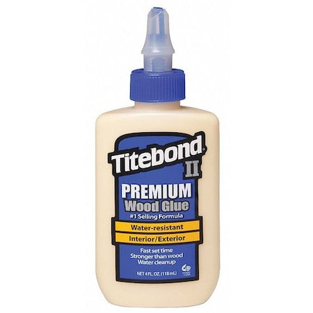 Wood Glue, 4 fl oz, Bottle, II Premium