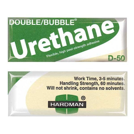 Urethane Adhesive, Double/Bubble D-50 Series, Clear, Packet, 10 PK, 1:01 Mix Ratio