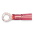 Ring Terminal, #10 Stud Size, 18 AWG, 600 V, Heat Shrink Insulated, Red, Crimp Termination Only