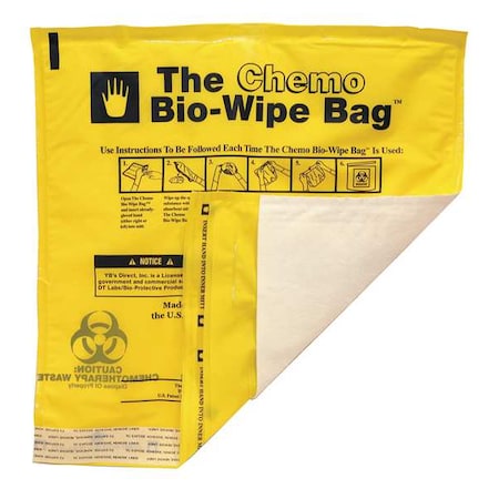Chemo Waste Bags, 1 gal., Yellow, PK25