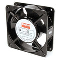 Axial Fan, Square, 230V AC, 1 Phase, Cast Aluminum, 4 11/16 in W.