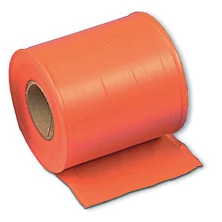 Flagging Tape, No Legend, Orange, 4 in Wide x 300 ft Length, Vinyl, 2.5 mil