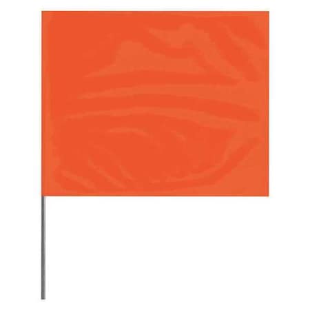 Marking Flag, PVC, Solid, 4" L., 100 PK