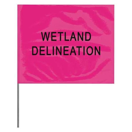 Marking Flag, PVC, Water Line, 4" L., 100 PK