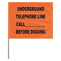 Marking Flag, PVC, Solid, 4" L., 100 PK