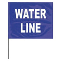 Marking Flag, PVC, Water Line, 4" L., 100 PK