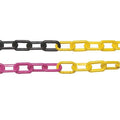 Plastic Chain, Black/Yellow, 100 ft Length, Gloss