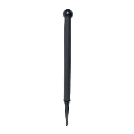 27" Ground Pole - Black, 6 pk
