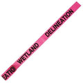 Flagging Tape, Wetland Delineation, Fluorescent Pink, 1 1/2 in Wide x 150 ft Length, Vinyl, 2.5 mil