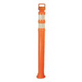 Strobing Delineator, Polyethylene, High-Intensity Prismatic, 45" Height, 1.5 lb, Orange