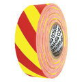 Flagging Tape, No Legend, Red/Yellow, 1 3/16 in Wide x 300 ft Length, Vinyl, 2 mil