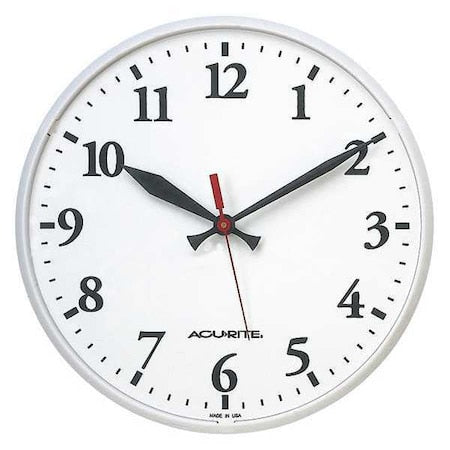 12-1/2" Analog Wall Clock, White