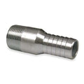 Nipple, 1-1/4 Barb, 1-1/4 In MNPT, 316 SS