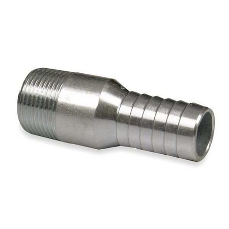 Nipple, 1 In Barb, 1 In MNPT, Steel