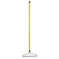 16-1/4 in Steel Bow Rake, 16 Tines, 60 in L Fiberglass Handle