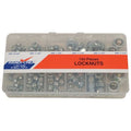 Zinc Plated Finish Steel Standard Hex Nylon Insert Hex Lock Nut Assortment, 150 pcs.