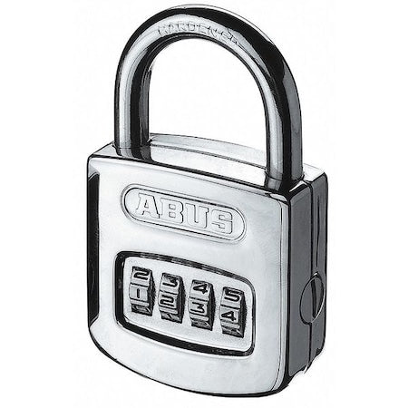 Combination Padlock, Front, Black/Silver