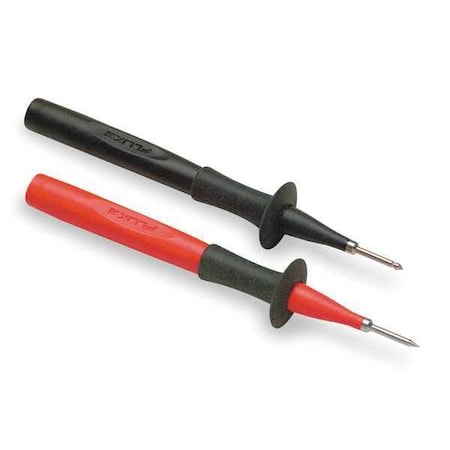 Industrial Test Probe, CAT II 1000V, Banana Jack, 4 3/4 in, Black, Red