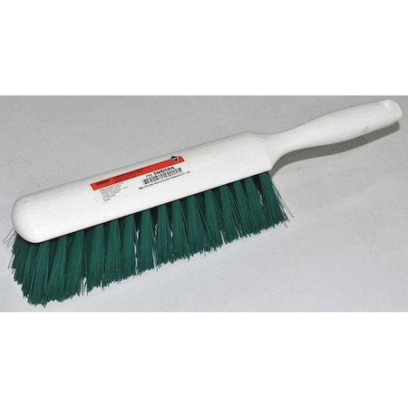 1 1/2 in W Bench Brush, Soft, 5 in L Handle, 8 in L Brush, Green, Plastic, 13 in L Overall