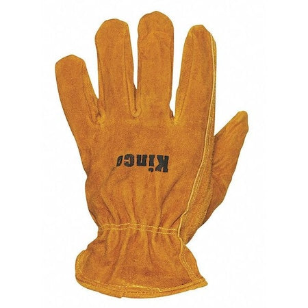 Leather Gloves, Keystone Thumb, Gold, L, 1 PR
