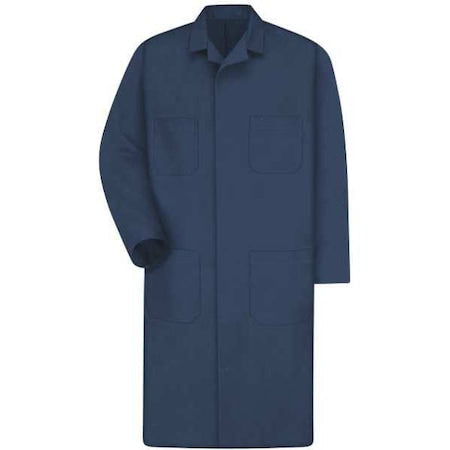 Collared Lab Coat, Polyester/Cotton, 4 Pockets, Snaps