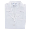 Collared Lab Coat, Cotton Poplin/Polyester, 3 Pockets, Button